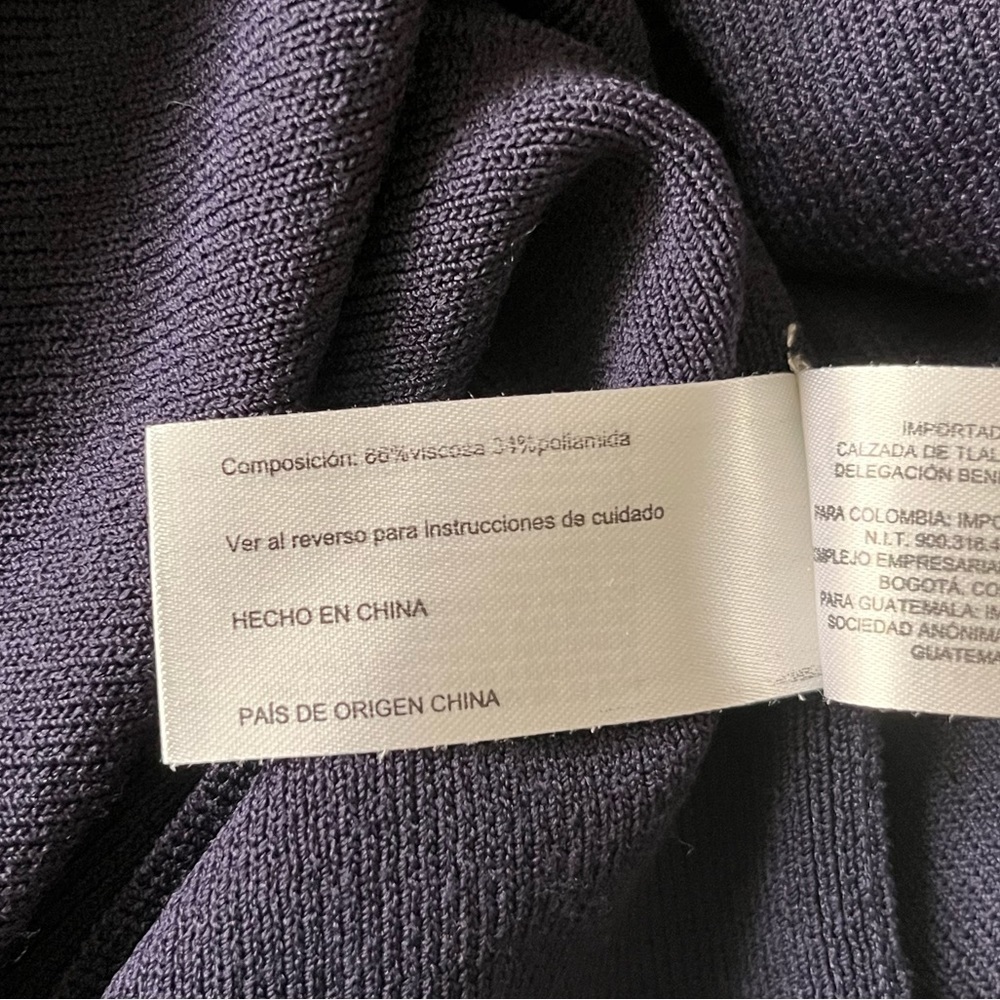 Julio ColorBlock Purple Blue Viscose Blend Long Sleeve Sweater Pullover - Picture 8 of 11